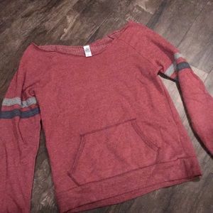 Off the shoulder sweatshirt